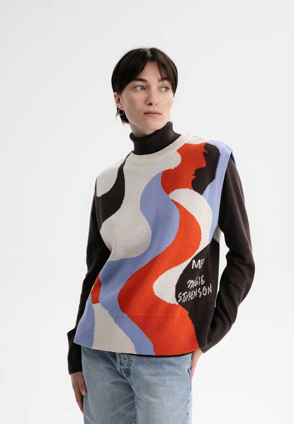 Gebreide Trui Jacquard Artist Edition Maggie Multicolor via Shop Like You Give a Damn