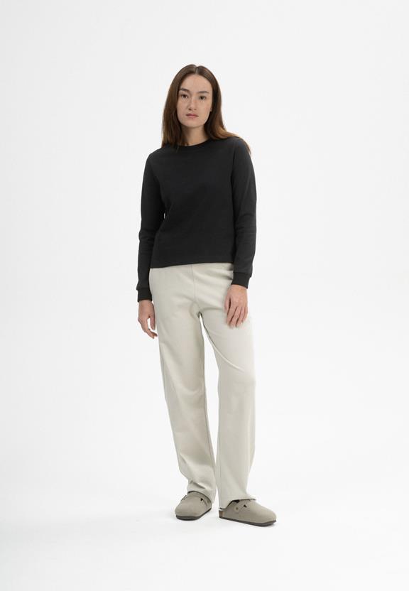 T-Shirt Lange Mouwen Zwaar Aastha Zwart from Shop Like You Give a Damn