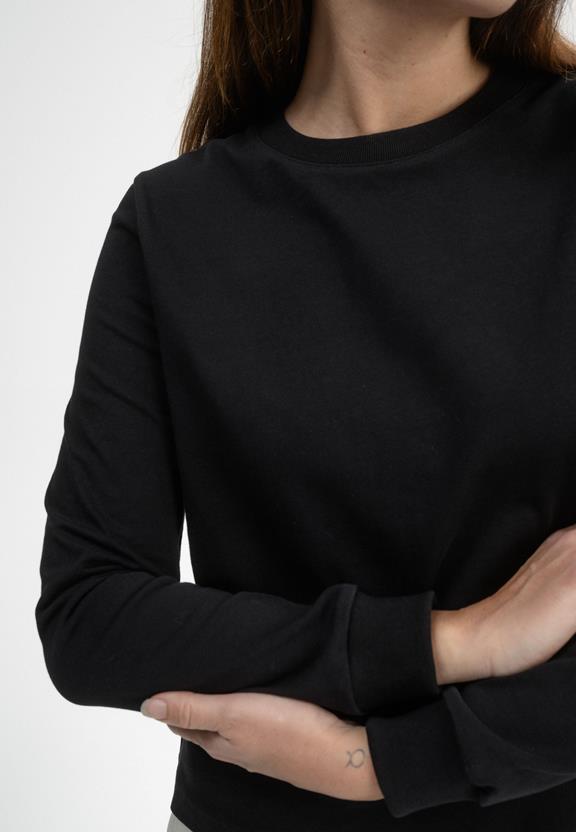 T-Shirt Lange Mouwen Zwaar Aastha Zwart from Shop Like You Give a Damn
