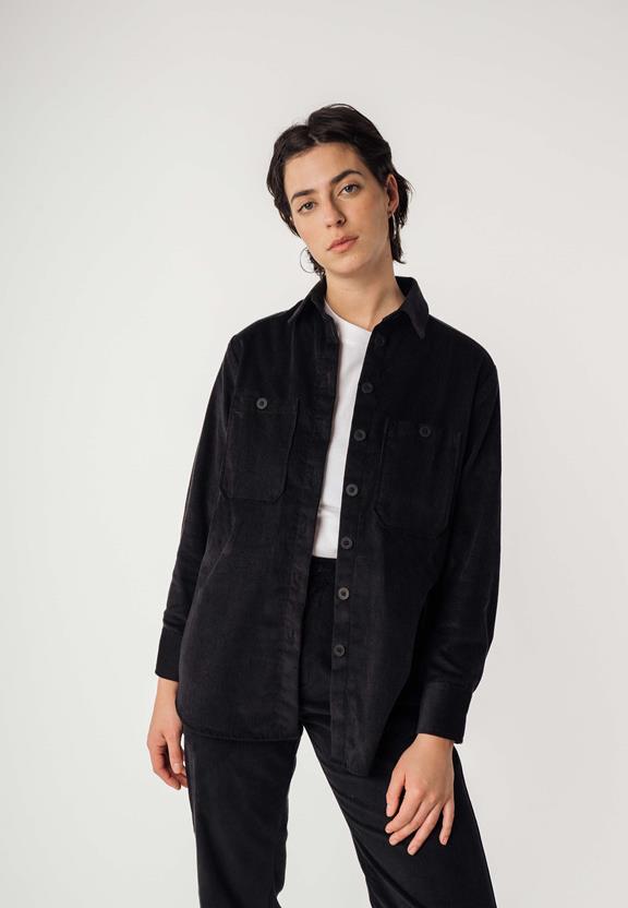 Overhemd Corduroy Jiya Zwart from Shop Like You Give a Damn