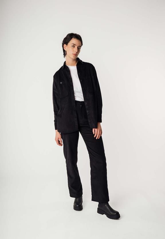 Overhemd Corduroy Jiya Zwart from Shop Like You Give a Damn
