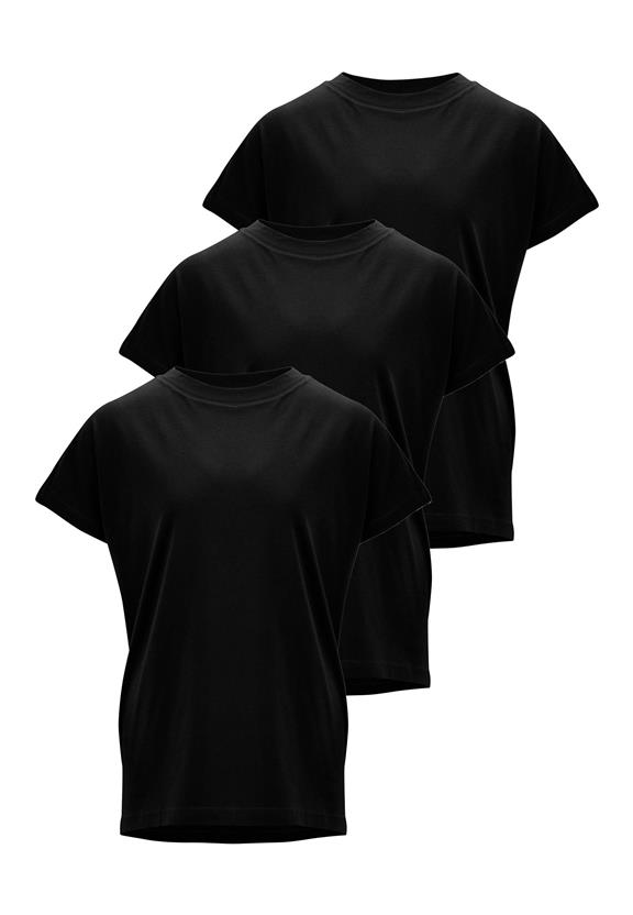 Multipack 3x T-Shirt Madhu Zwart via Shop Like You Give a Damn
