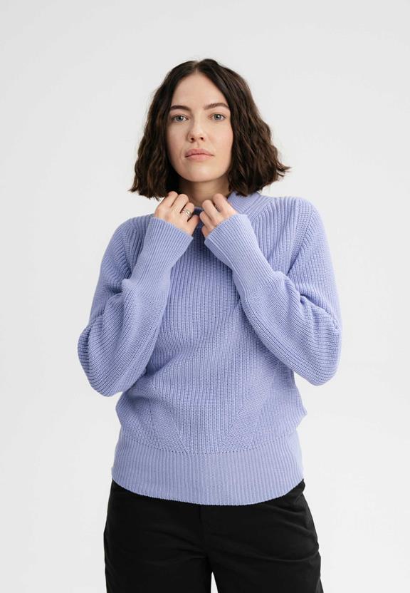 Gebreide Trui Riya Sky Blue via Shop Like You Give a Damn