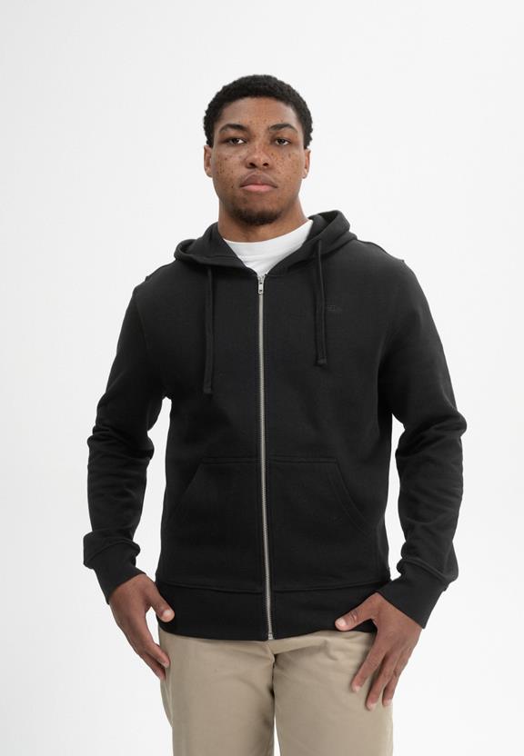 Hoodie Met Rits Devadas Zwart via Shop Like You Give a Damn