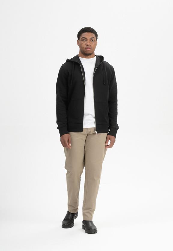 Hoodie Met Rits Devadas Zwart from Shop Like You Give a Damn
