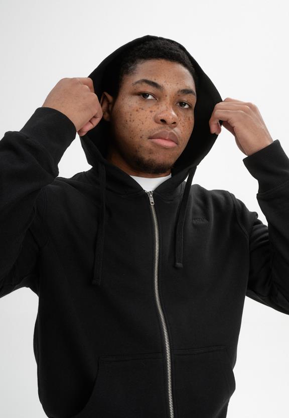Hoodie Met Rits Devadas Zwart from Shop Like You Give a Damn