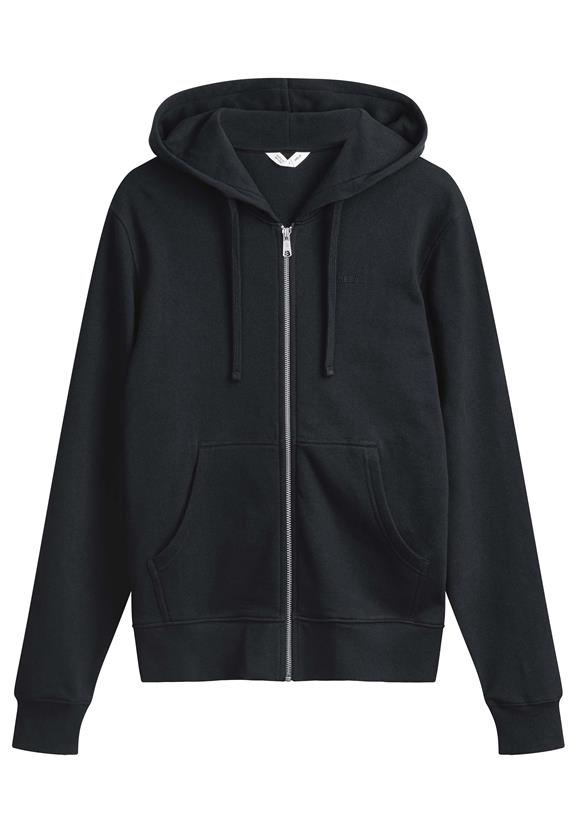 Hoodie Met Rits Devadas Zwart from Shop Like You Give a Damn