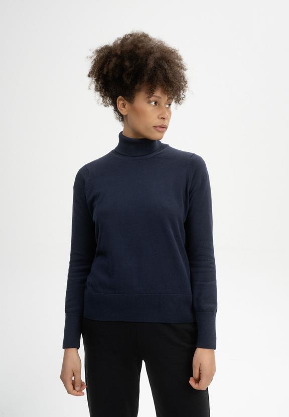 Fijn Gebreide Coltrui Mayura Marineblauw via Shop Like You Give a Damn