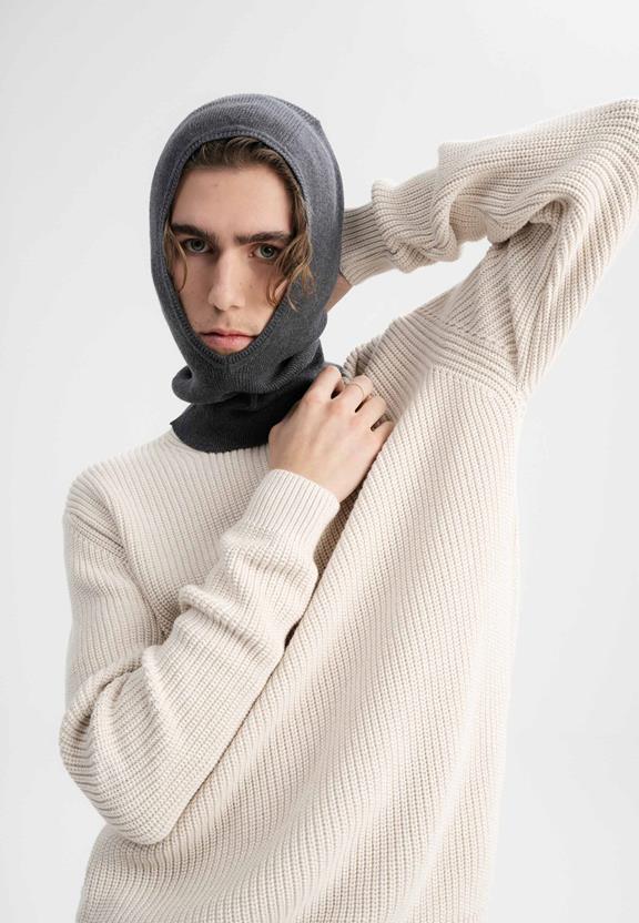Balaclava Fijngebreid Charvi Donkergrijs from Shop Like You Give a Damn