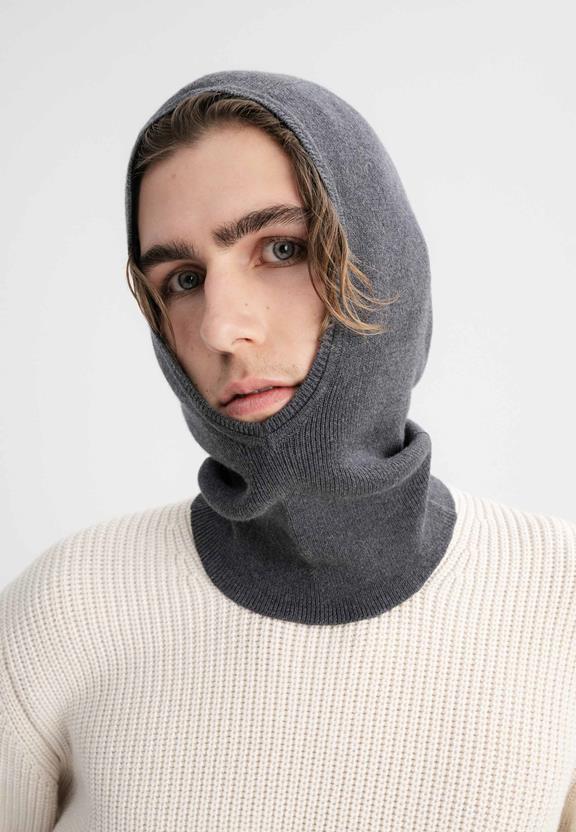 Balaclava Fijngebreid Charvi Donkergrijs from Shop Like You Give a Damn
