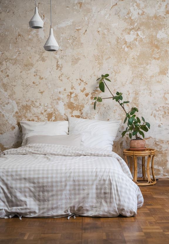 Percale Beddengoedset Majuli Check Berk / Natuurlijk Wit from Shop Like You Give a Damn