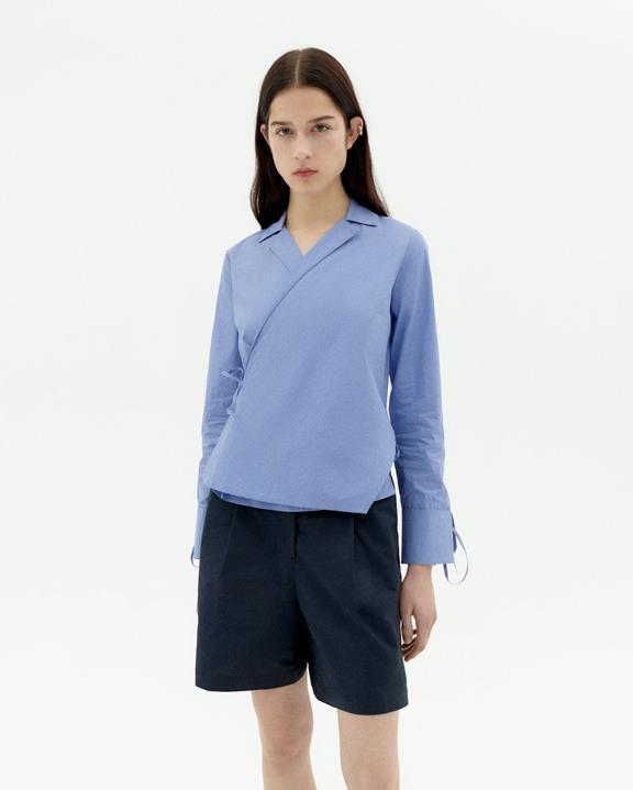 Blouse Lenie Blauw via Shop Like You Give a Damn