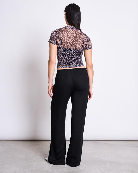 T-Shirt Evie Mesh Leo Print Zwart/Roze from Shop Like You Give a Damn