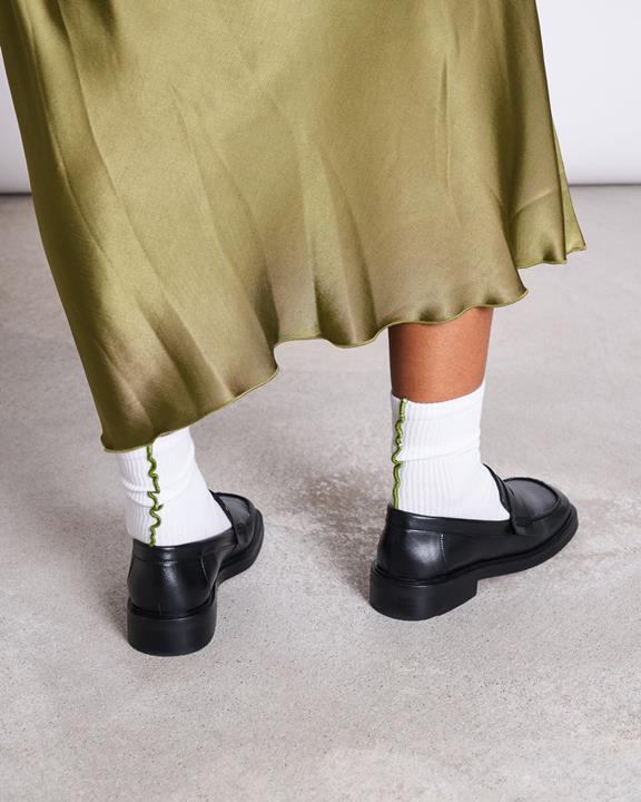 Sokken Overlock Wit Houtachtig Olijfgroen via Shop Like You Give a Damn