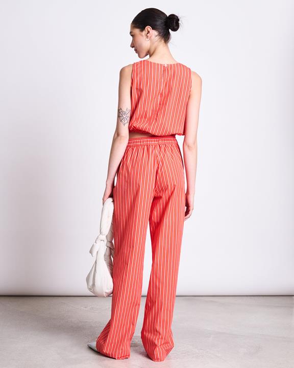 Top Amalien Kersenrood Wit Gestreept from Shop Like You Give a Damn