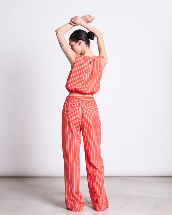 Top Amalien Kersenrood Wit Gestreept from Shop Like You Give a Damn