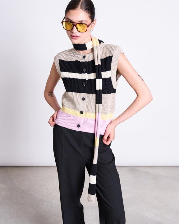 Mini Sjaal Gestreept Knud Multicolor via Shop Like You Give a Damn