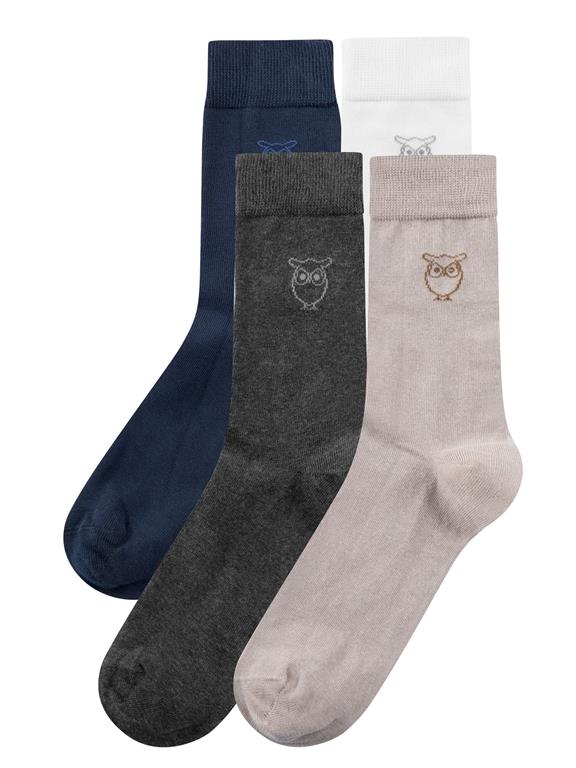 Sokken Effen 4-Pack Multicolor via Shop Like You Give a Damn