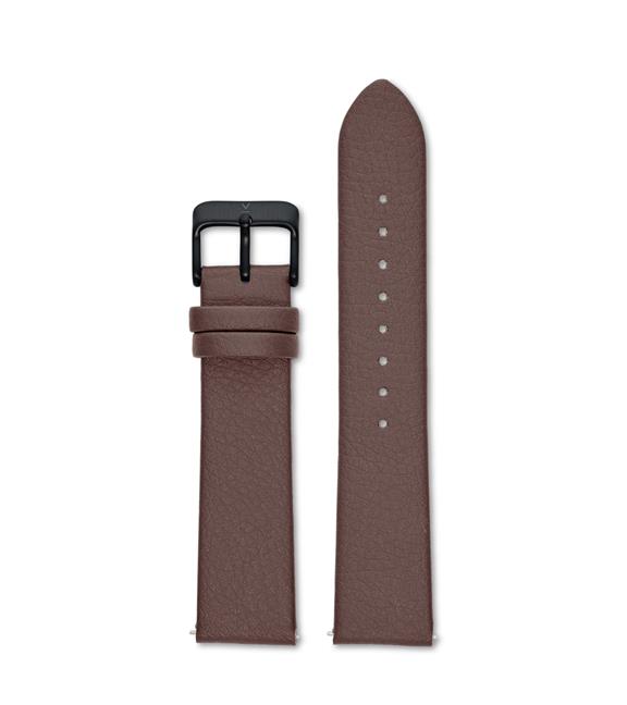 Watch Strap 20 Mm Brown & Brushed Black Buckle  1