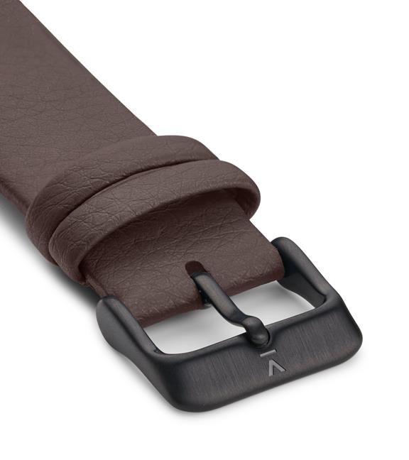 Watch Strap 20 Mm Brown & Brushed Black Buckle  2