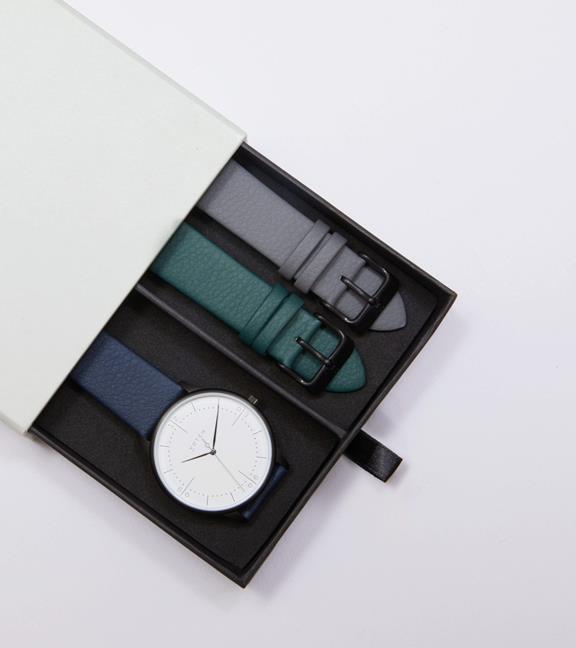 Horloge Cadeauset Aalto Zwart & Donkerblauw 1