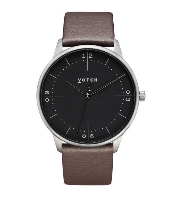 Horloge Aalto Zilver & Bruin 1
