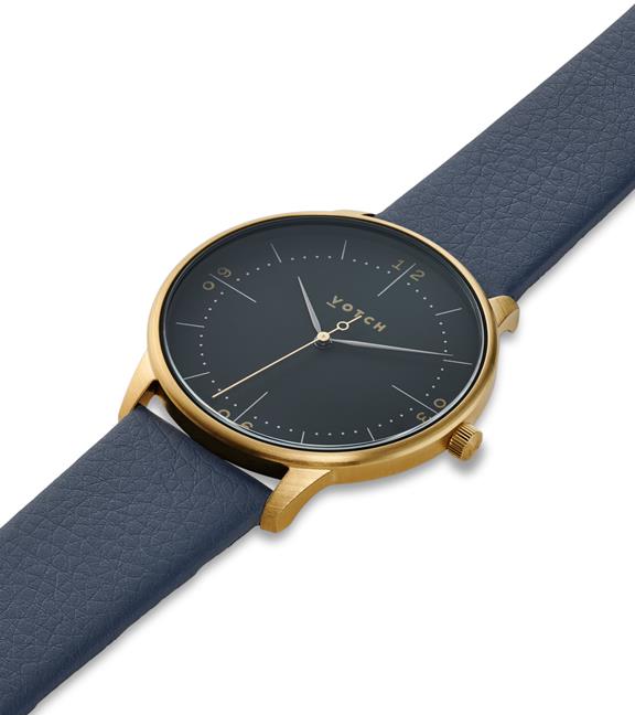 Horloge Aalto Goud & Donkerblauw 2