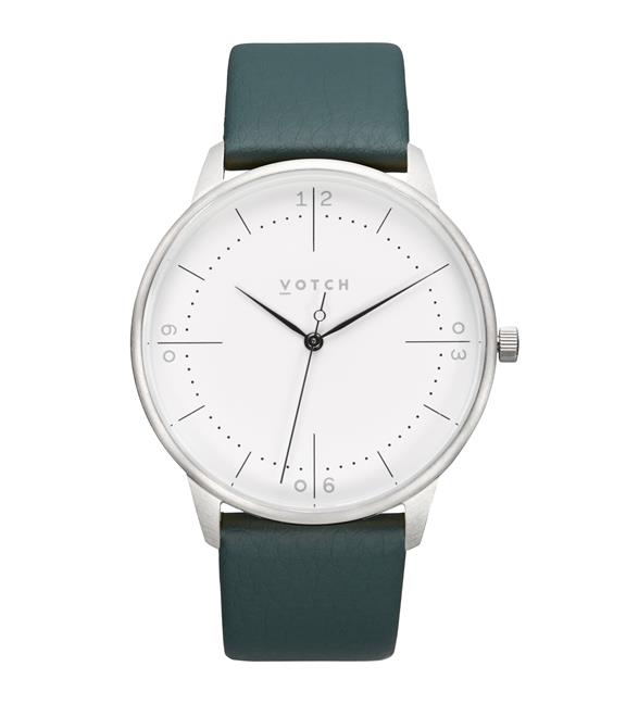 Horloge Aalto Donkergroen & Zilver 1
