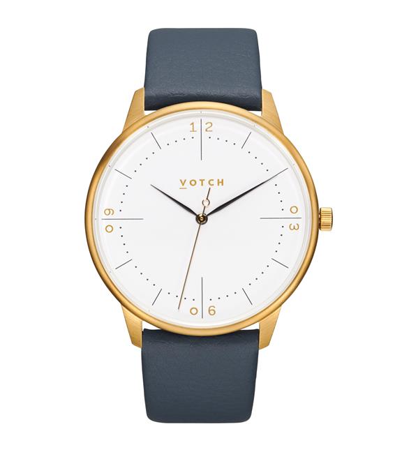 Horloge Aalto Donkerblauw & Goud 1
