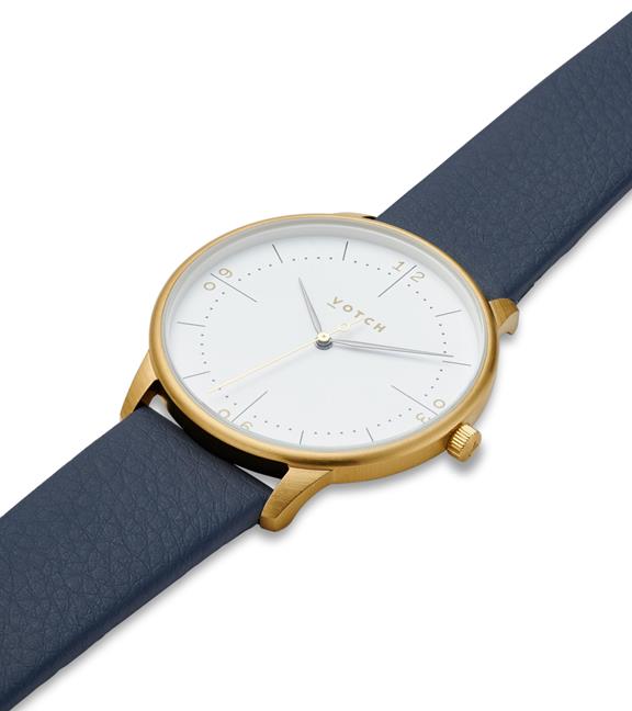 Horloge Aalto Donkerblauw & Goud 2