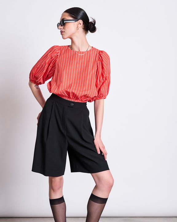 Shorts Wijde Geplooide Benito Zwart via Shop Like You Give a Damn