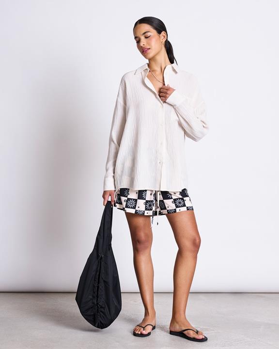 Shorts Drawstring Lov Floral Square Print via Shop Like You Give a Damn