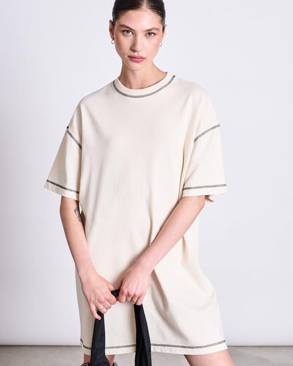 Jurk T-Shirt Hopla Ecru from Shop Like You Give a Damn