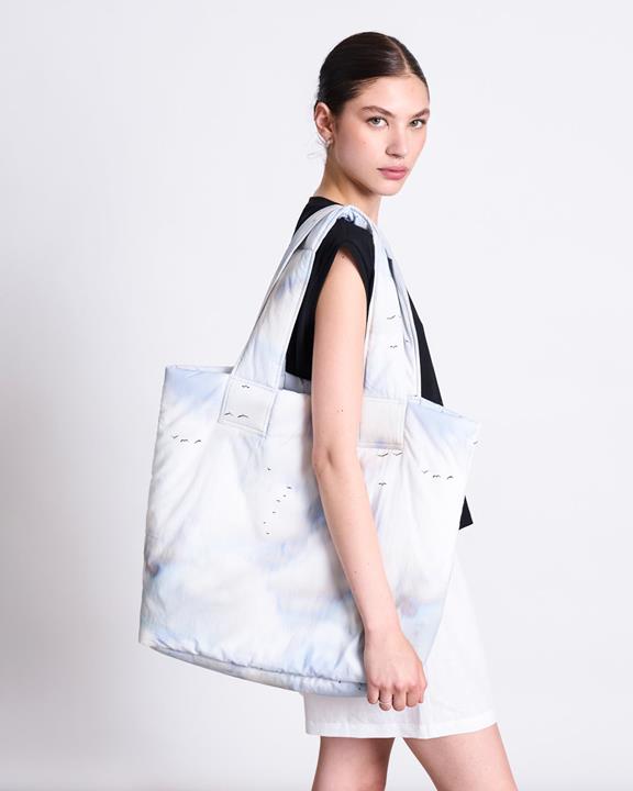 Tas Shopper Gevoerd Klein Wolkenprint via Shop Like You Give a Damn