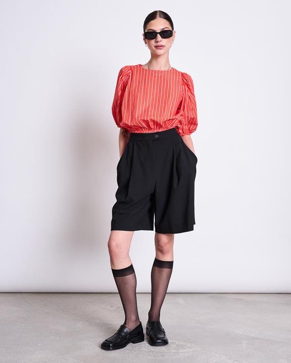 Blouse Laide Kersenrood Wit Gestreept from Shop Like You Give a Damn