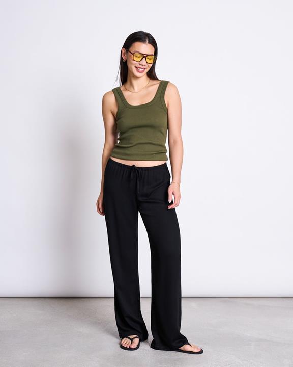 Rib Top Talli Donker Olijf from Shop Like You Give a Damn