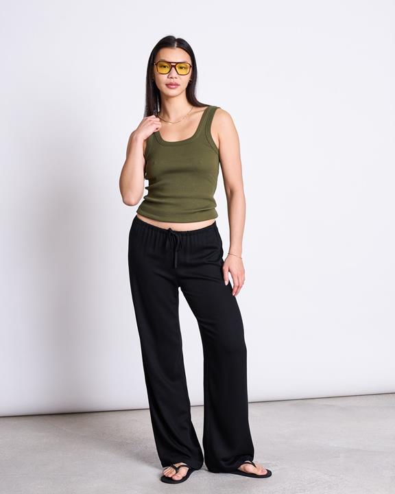 Rib Top Talli Donker Olijf from Shop Like You Give a Damn