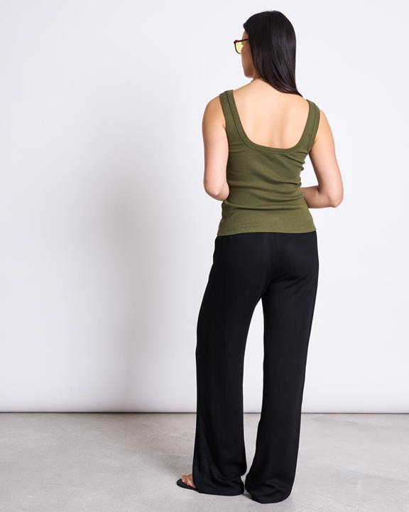 Rib Top Talli Donker Olijf from Shop Like You Give a Damn
