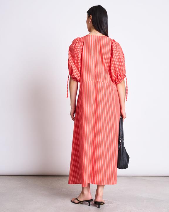 Maxi-Jurk Kersenrood En Wit Gestreept from Shop Like You Give a Damn