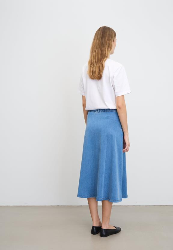 Rok Asta Medium Gewassen Blauwe Denim from Shop Like You Give a Damn