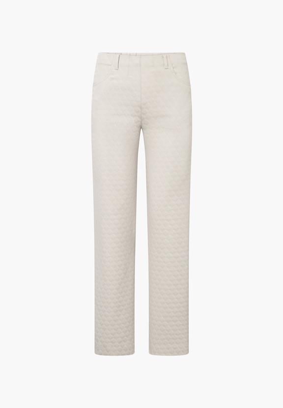 Broek Tracy Straight Ml Grijs Zand Jacquard via Shop Like You Give a Damn