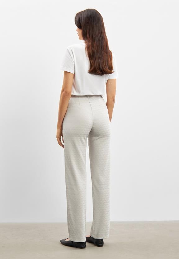 Broek Tracy Straight Ml Grijs Zand Jacquard from Shop Like You Give a Damn