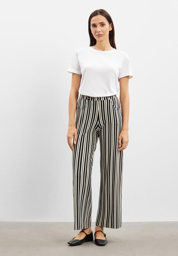 Broek Donna Loose Jersey Sl Elegante Streep via Shop Like You Give a Damn