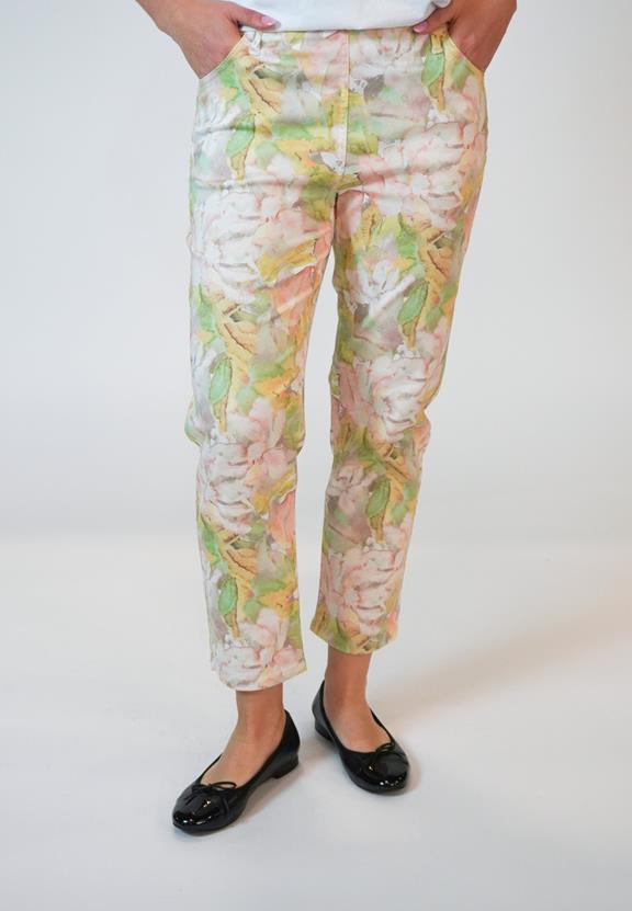 Broek Kelly Regular Crop Rose Watercolour via Shop Like You Give a Damn