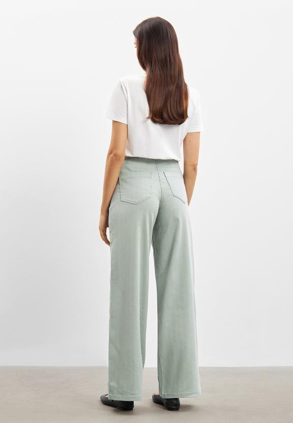 Broek Carol Loose Ml Sage Stripe from Shop Like You Give a Damn