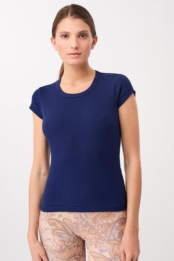 T-Shirt PiquÃ© Ronde Hals Sepia Inktblauw via Shop Like You Give a Damn
