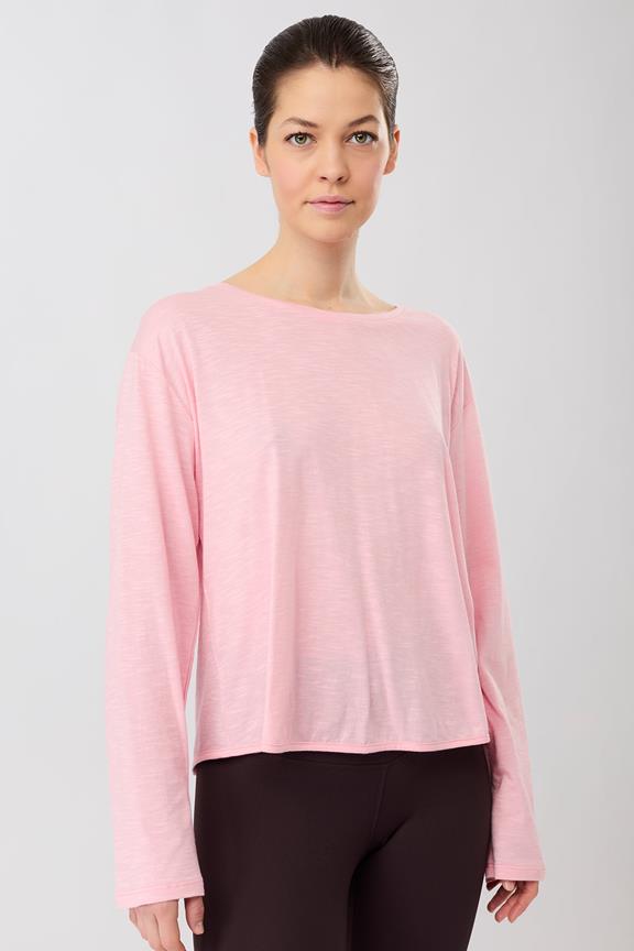 Lange Mouw Open Rug Engels Rose Roze via Shop Like You Give a Damn