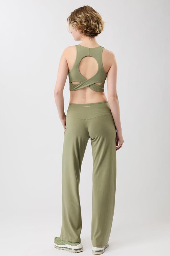 Broek Wijde Pijpen Workout Mossy Bark Groen from Shop Like You Give a Damn