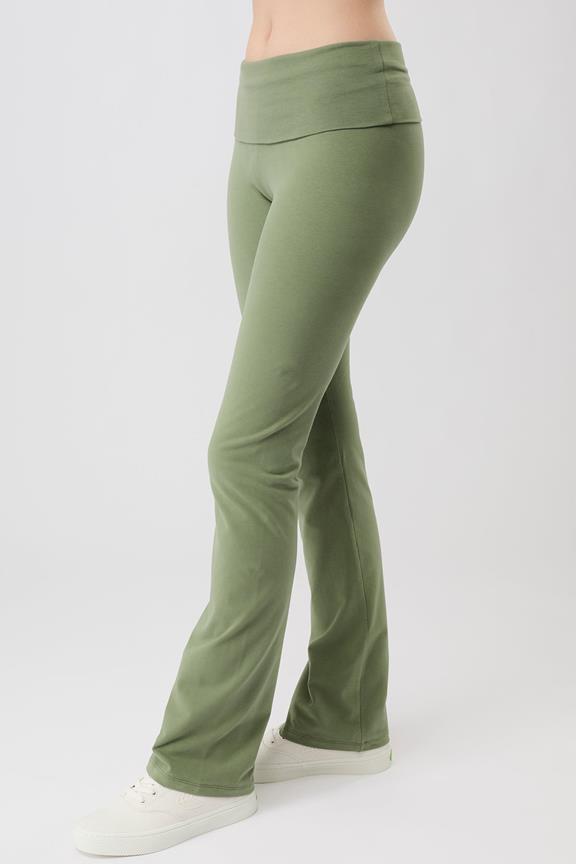 Yogabroek Classic Rolldown Mossy Bark Groen from Shop Like You Give a Damn