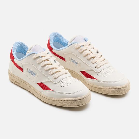 Sneakers M89 Icon Scharlakenrood & Hemelsblauw from Shop Like You Give a Damn